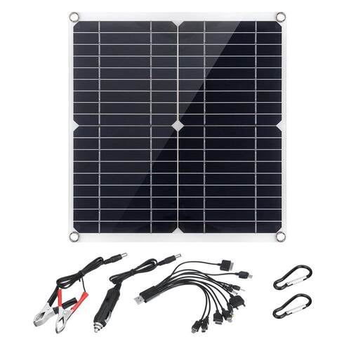 20W18V柔性单晶硅太阳能板双USB输出太阳能电池板