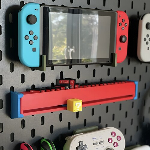 适用于宜家洞洞板的Switch游戏卡带收纳趣味滑动取卡磁吸防尘装饰