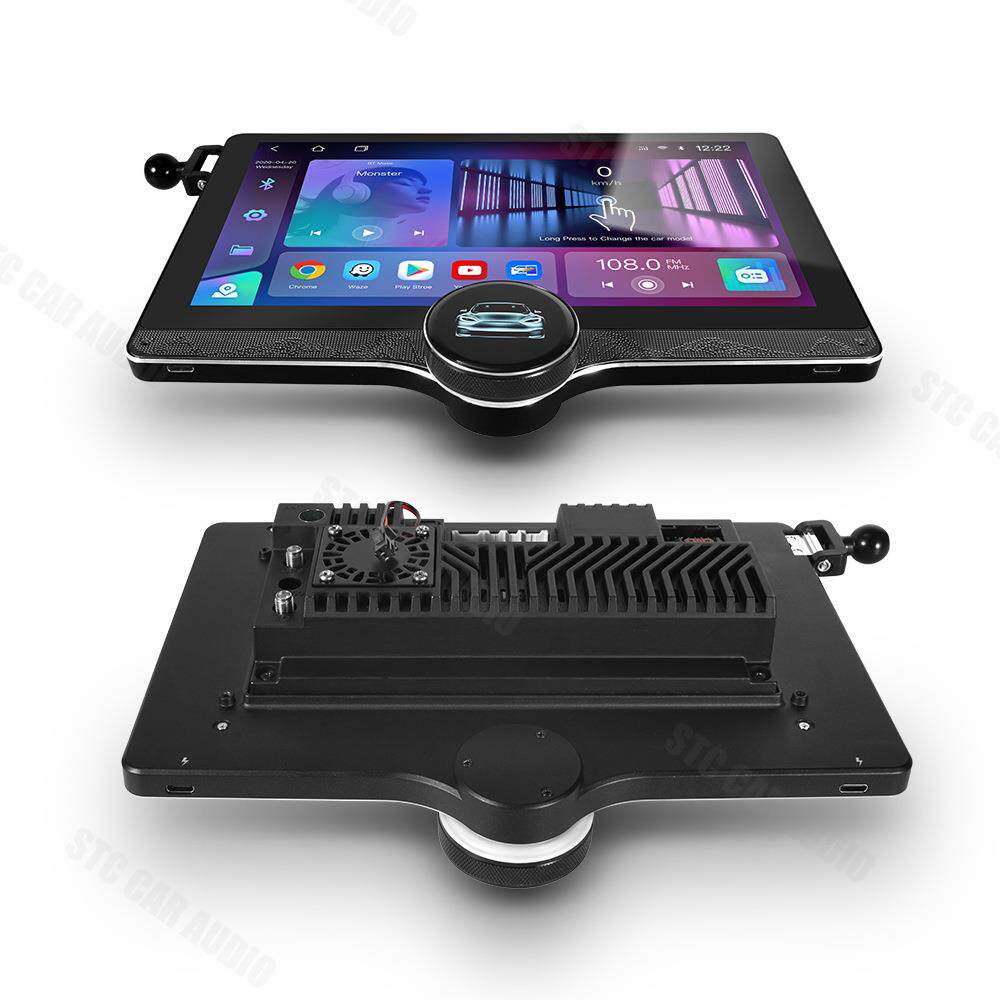 单旋钮带支架10寸车载导航安卓GPS导航收音机多功能汽车播放器