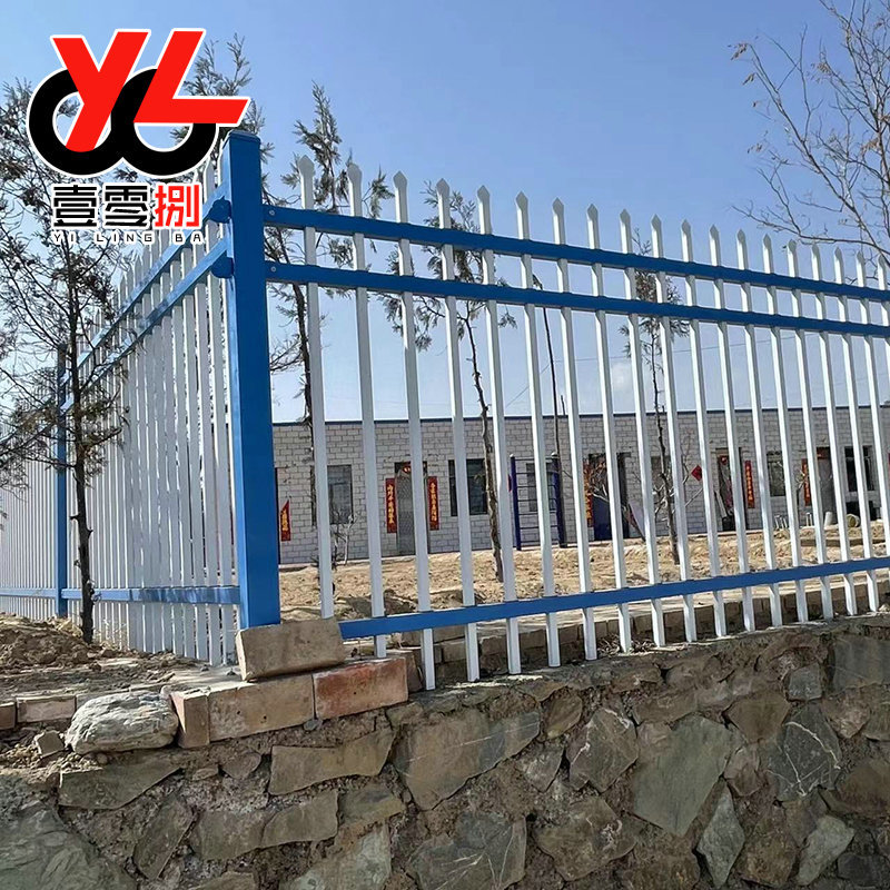 围墙锌钢栏杆厂区铁艺栅栏厂家别墅小区护栏防护防锈庭院防锈耐用