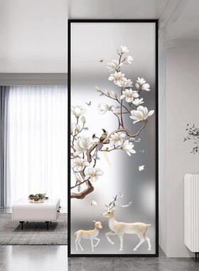 屏入户生客厅风隔断奢轻艺术钢化玻璃家用HFI玄关卫间遮挡墙透光