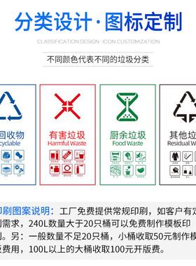 环0卫垃桶660110圾LL大YZ-1100A型挂车广东物业塑料大号绿色脚踏