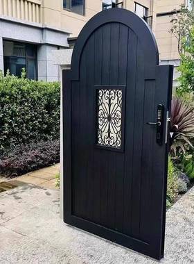 中式铝合金庭院别墅庭院门小区民宿双栅小门ROT栏单开门户门外花