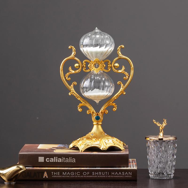 欧式心形时心旋转沙漏NdjBKick计器摆件03分钟创意爱计时复古轻奢