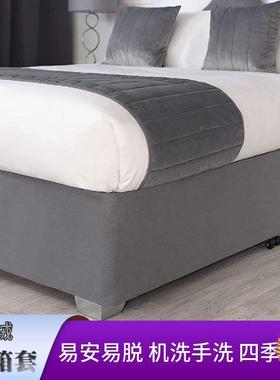 ?抓麂家皮绒床箱罩防猫床KBU边围布酒店用床箱床套架包边套翻新床