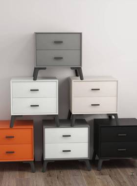 床头柜柜家用物猫爪皮柜卧室红现储代小型简约USK轻奢床网边小柜