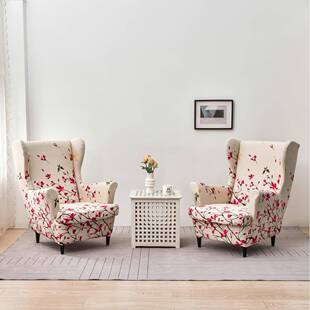 新款弹老虎凳力套椅罩子170沙发套全套包单人翼背沙发美式斯佳蒙