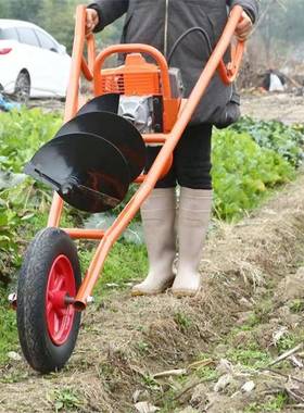 大型工程建筑汽钻坑打洞机旋深坑推车式油种地钻园RDF林绿化树螺