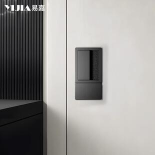 极简嵌入式吸卧8801嵌入室门锁黑色平面隐形门锁室磁静音门房锁门