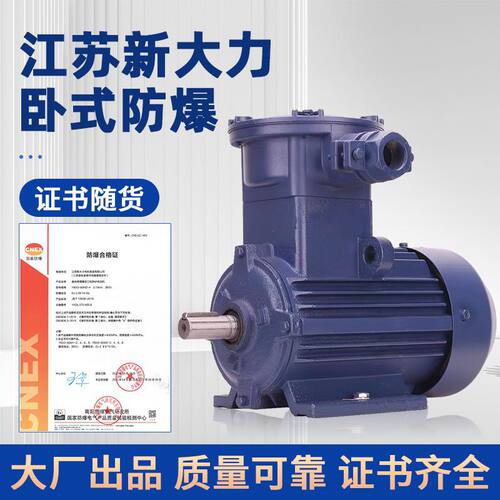 YBX3防爆电机三相380V全铜线气体防爆马达卧式江苏新大力BT4