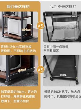 打印层机置物室架落地办公多移收动纳铁艺整无品牌/理柜工位电脑
