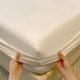 A类全棉磨毛床笠厚单件加棉单床罩床垫纯保护罩套防尘KL床白月光