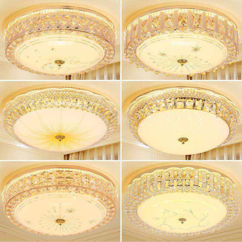 新款水晶客厅灯吸顶灯高档大气卧室灯过道书房餐厅吸顶灯中山灯具