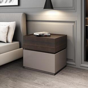意式极简轻奢迷你床头柜简约现代小尺寸香槟灰家用小型卧室床边柜