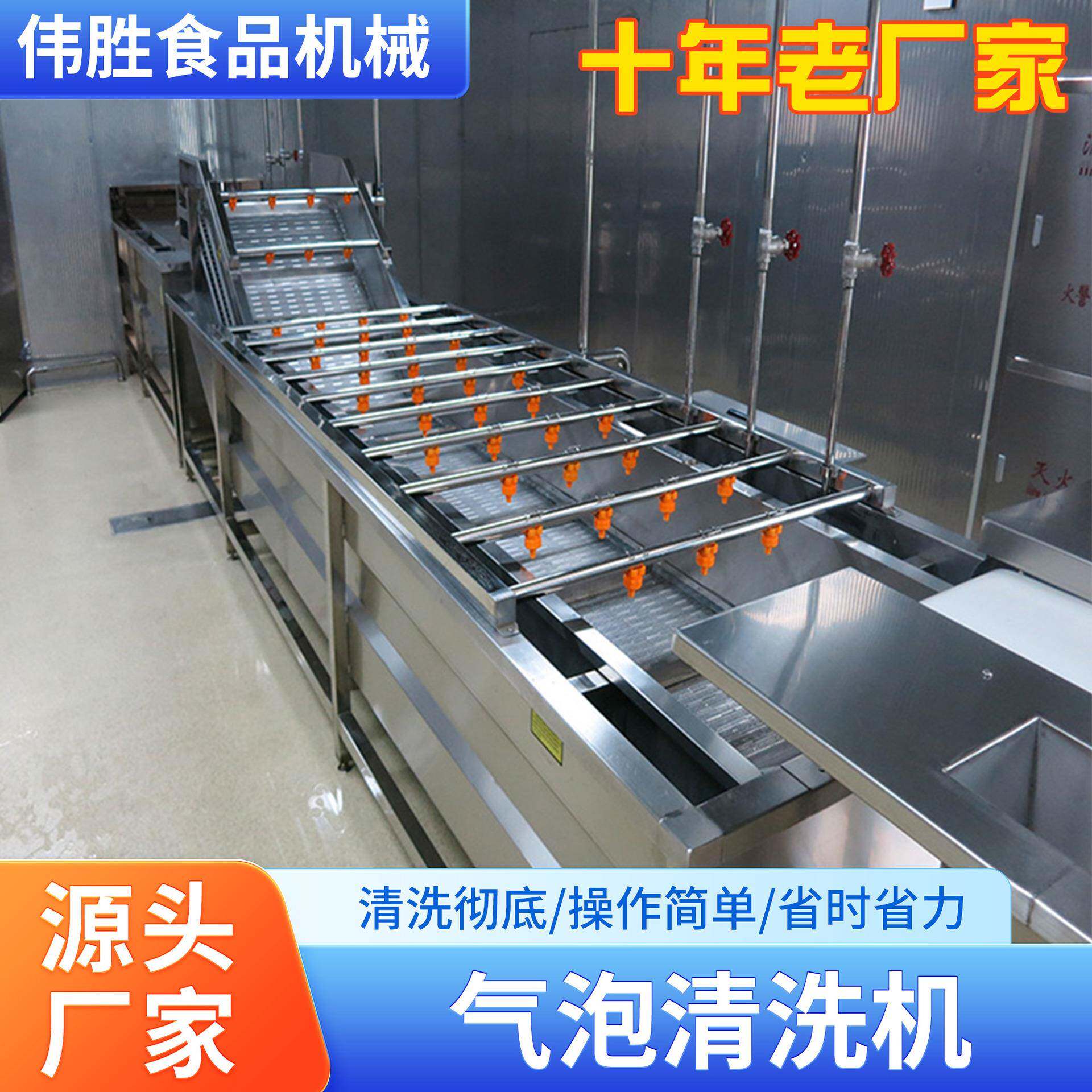 连续气泡清洗机橄榄菜雪菜去杂清洗机毛豆荚杀青漂烫机设备