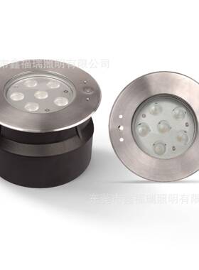 304不锈钢18W水底七彩灯喷泉灯泳池灯防水24VLed水下灯景观