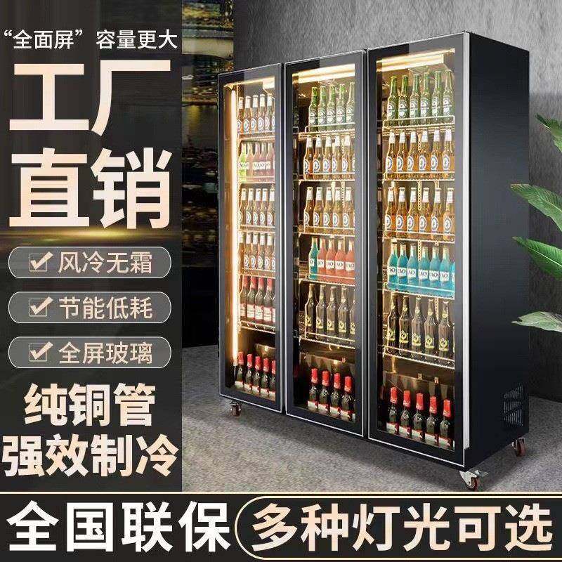 啤酒柜酒吧KTV网红酒水柜冷藏展示柜商用立式铜管制冷冰箱饮料柜