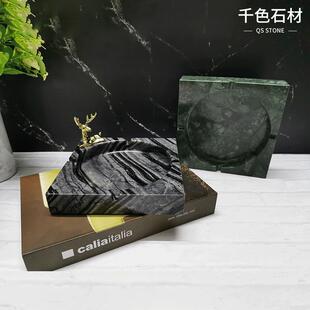 大645理石摆件店会所摆件烟灰样缸酒板间摆大理石烟灰缸件定制