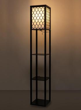 复新古花纹书物架地落灯59664中式书架置架落地灯