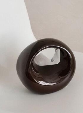 现代艺术感纸巾感盒房酒书客厅玄关店桌面摆件高级抽纸盒手GNW提