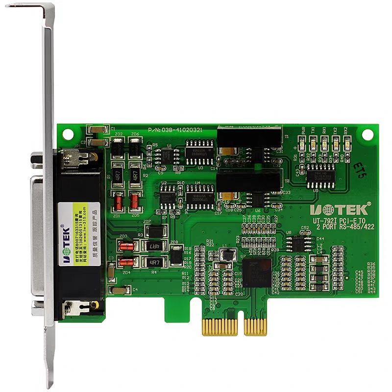 宇泰工业级PCI-E转2口RS4