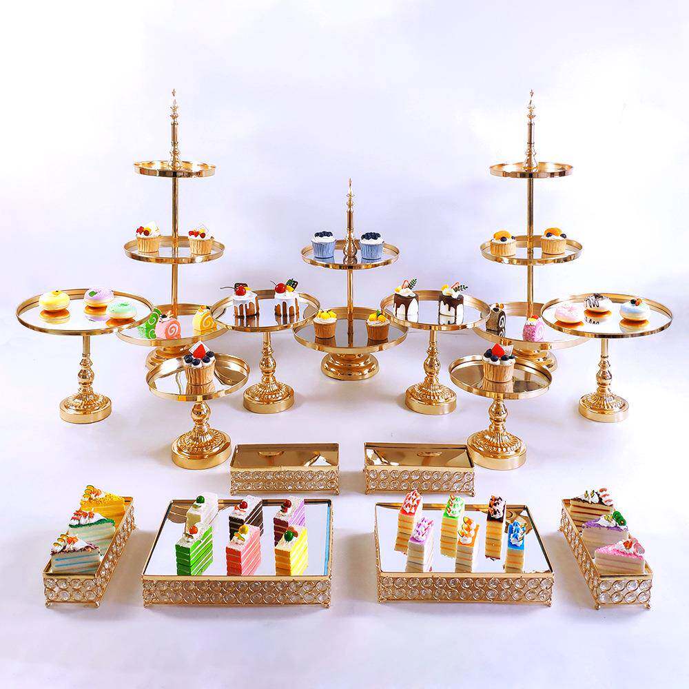 金品色甜台摆件展示架套装欧式创意蛋茶糕点心架自餐698冷助餐歇