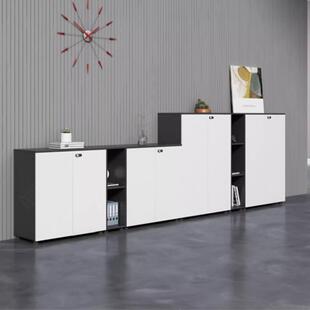 哇噢简公办文件约柜办公室资料收纳柜储物带锁靠墙精致矮PCG001柜