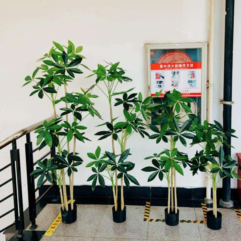 个性假树发财树招财树盆栽植物仿真树轻奢客厅装饰造景道具摆件