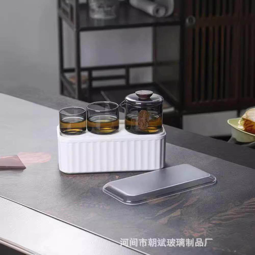 玻璃小茶壶泡茶家用单壶防烫手抓壶红茶泡茶器旅行茶具快客杯套装