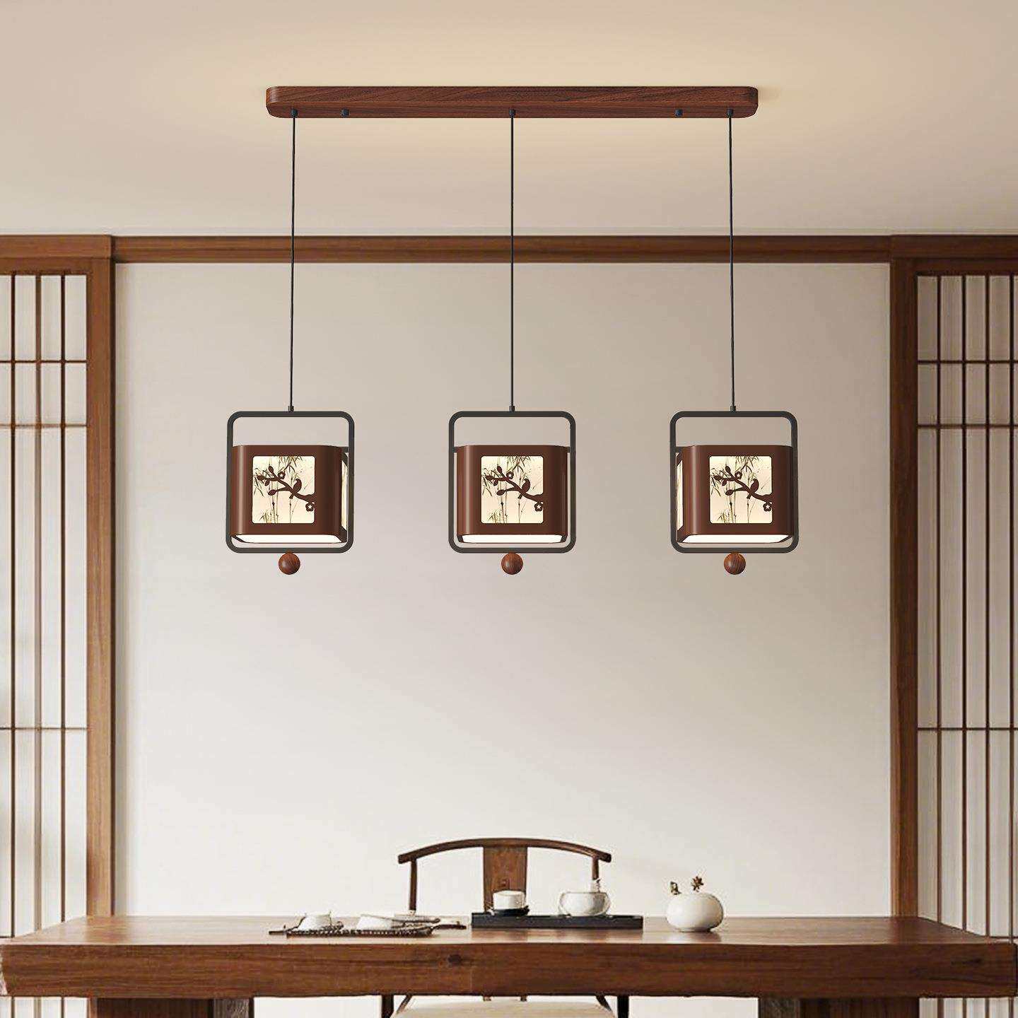 新中式壁灯宋式美学壁画灯入户玄关挂画走廊过道装饰画竹子墙壁灯
