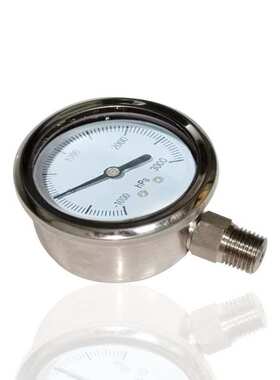 百帕压力表不锈钢压力真空表全不锈钢径向YZ60BF/-1000~0~3000hPa