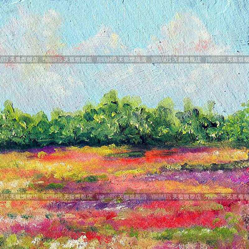 两款抽象花卉风景油画手绘卧室餐厅双联装饰画竖版现代简约有框画