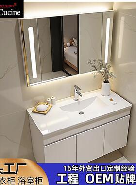外贸出口澳洲简约白色浴室柜bathroom vanity优质标准浴柜厂家