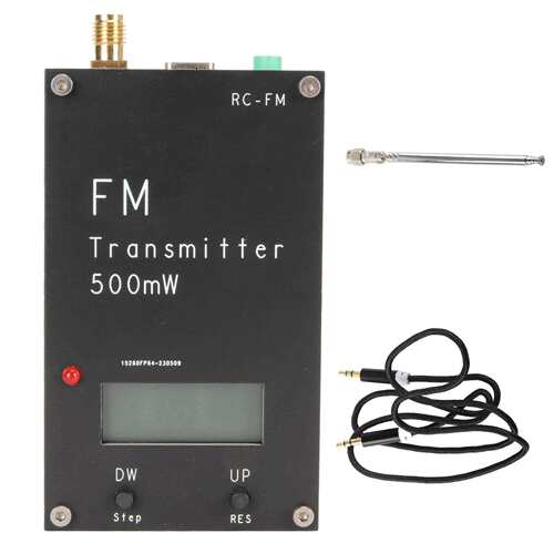 2000米 FM发射机 数字显示 0.5W 500mW 立体声 76-108M （直拍）