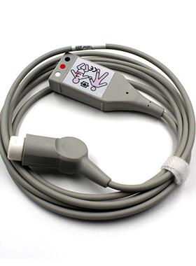 兼容VM4 V24 12针心电图机干线电缆3引线M1500A M1540C 2米