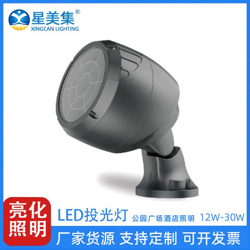 LED 圆形投光灯户外防水 24W36W60W 园林草坪公园景观投射灯
