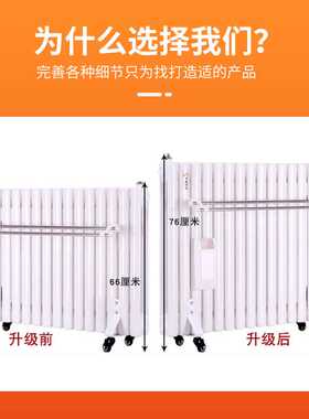 跨境家用水电暖气片语音控制可移动注水加热电暖气节能水暖取暖器