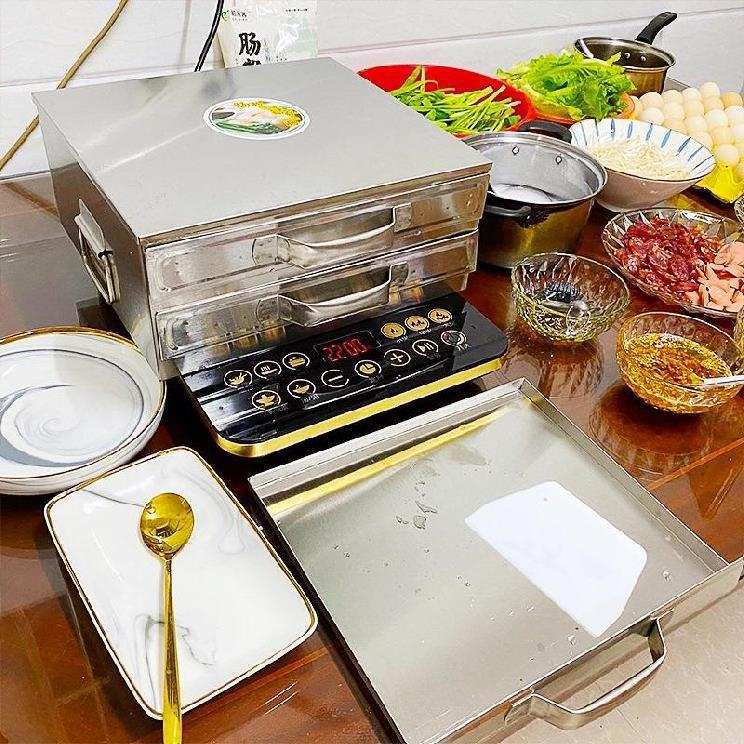 全自动肠粉机商用摆摊手工蒸专用地摊小型早餐套装电热多功能蒸锅