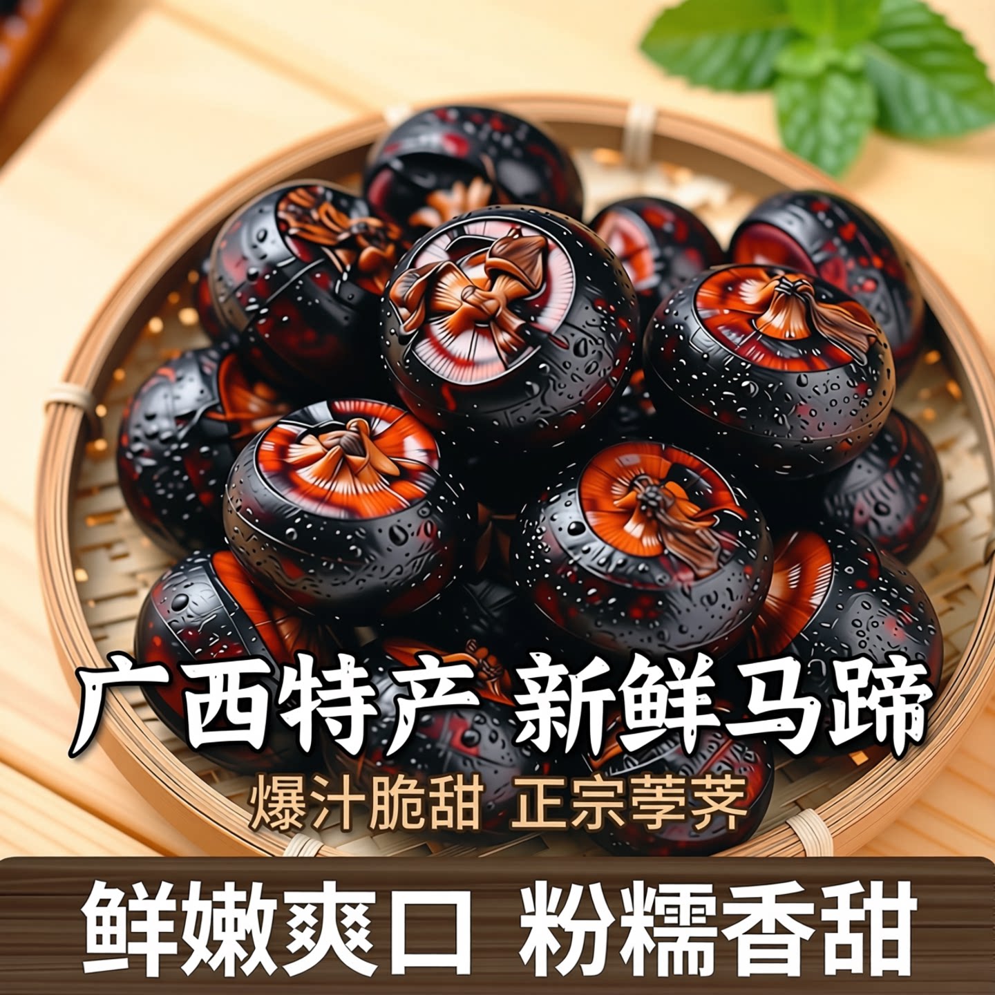 广西特产新鲜马蹄爆汁脆甜正宗荸荠鲜嫩爽口粉糯香甜地栗梨饽荠