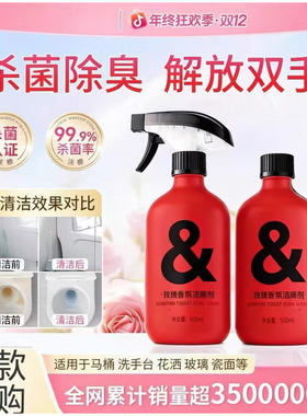 【拍一发五】玫瑰香氛洁厕剂多功能卫生间专用清洁玫瑰香氛JH3