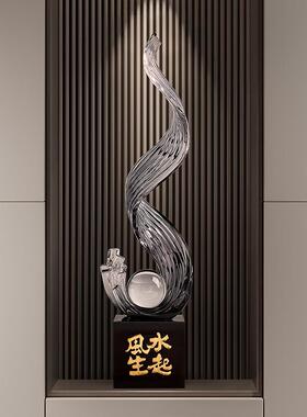 新式风生中水起落地电摆件轻奢入250630-2户玄关客厅视柜装饰新乔