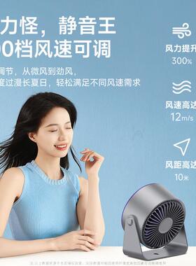 触屏循环扇充电桌面数涡轮24029壁挂式小风扇办显挂公室电风扇台