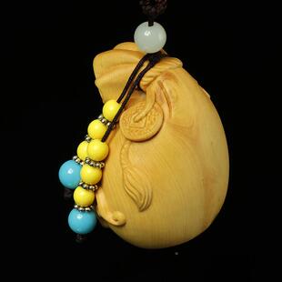 厂家黄杨木雕貔袋貅RRE钱车代代有福吊用坠汽品挂件木质文玩把件