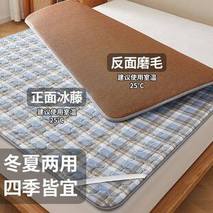夏季席床垫软垫藤面席垫子双席子冬两用宿夏舍学凉生单人赵伟-无