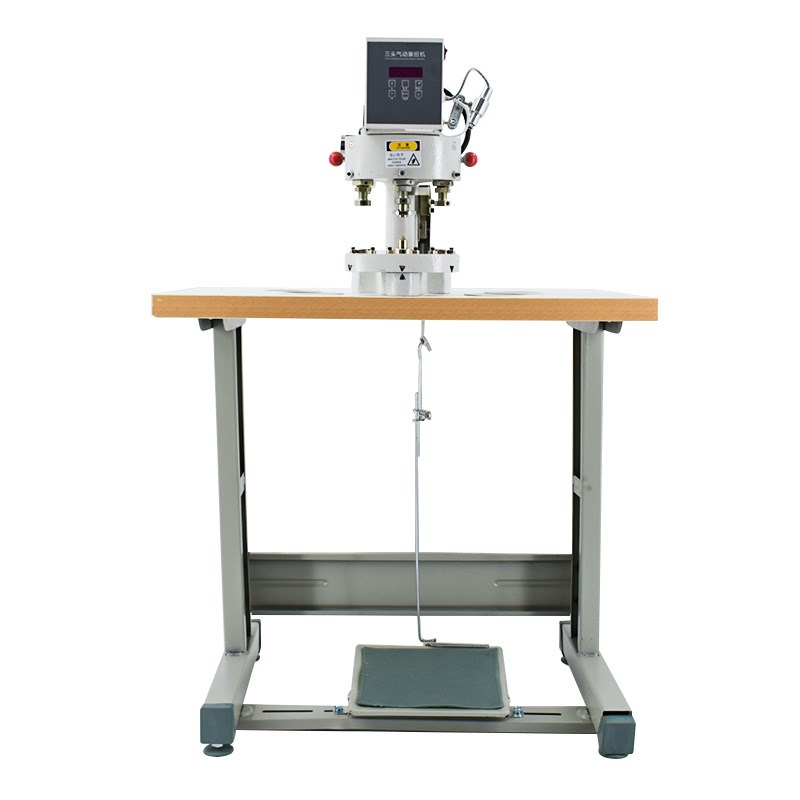 中能新款气动三头打扣机自动计数带延时功能安全防打手气动打扣机