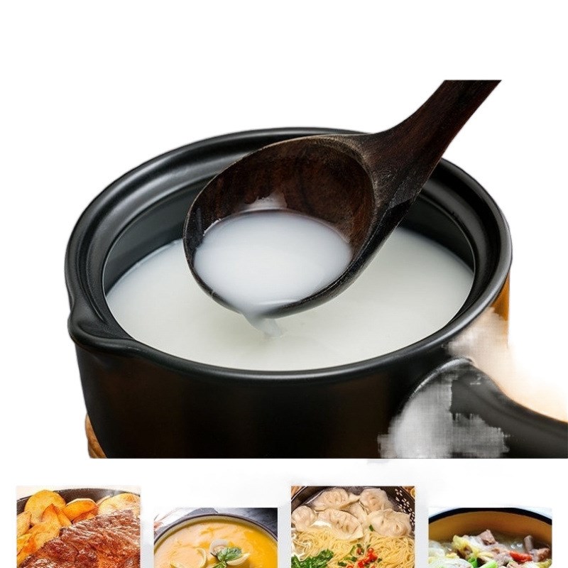 网红无涂层明火陶瓷长柄砂锅宝宝大人蒸煮辅食锅耐高温营养锅