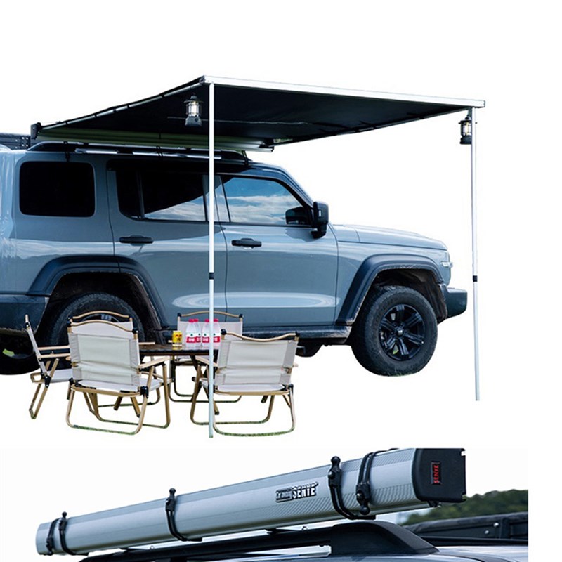 户外车边黑胶天幕帐房车边帐篷车顶遮阳蓬汽车自驾游防雨防晒