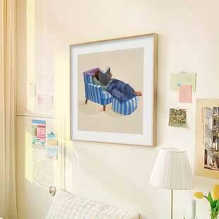 爱读书的大人孩子儿童房装饰画卧室床头客厅沙发壁画书房看书挂画