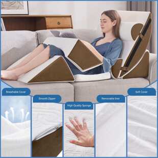 可调节7件楔形枕头套装A23缓解睡眠记忆海绵胃酸倒流矫形背枕