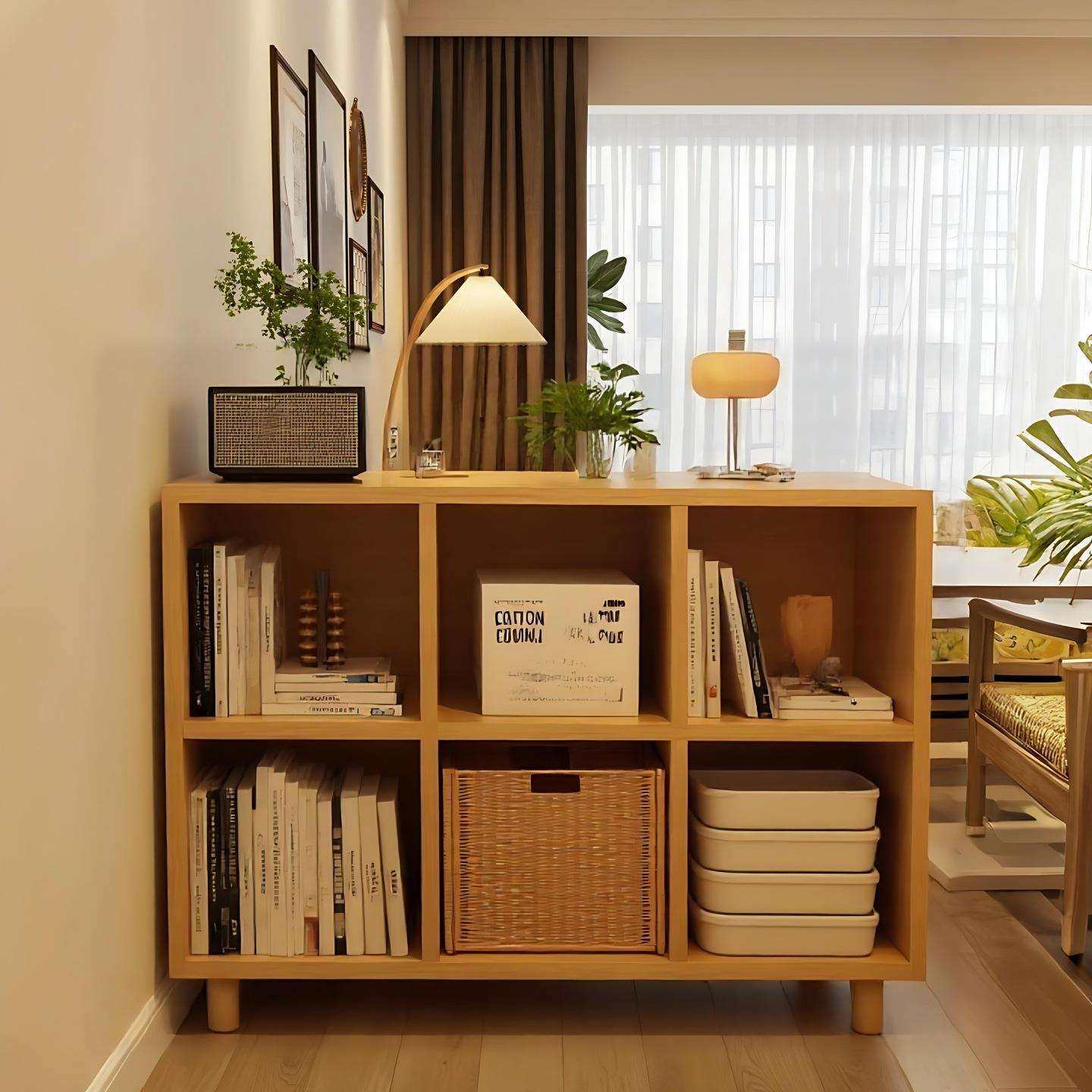 实木书柜储物柜一体靠墙格子柜带腿矮柜收纳柜沙发边柜落地置物柜,鲜花速递/花卉仿真/绿植园艺,割草机/草坪机,淘宝优惠券,粉丝福利购,淘宝优惠卷